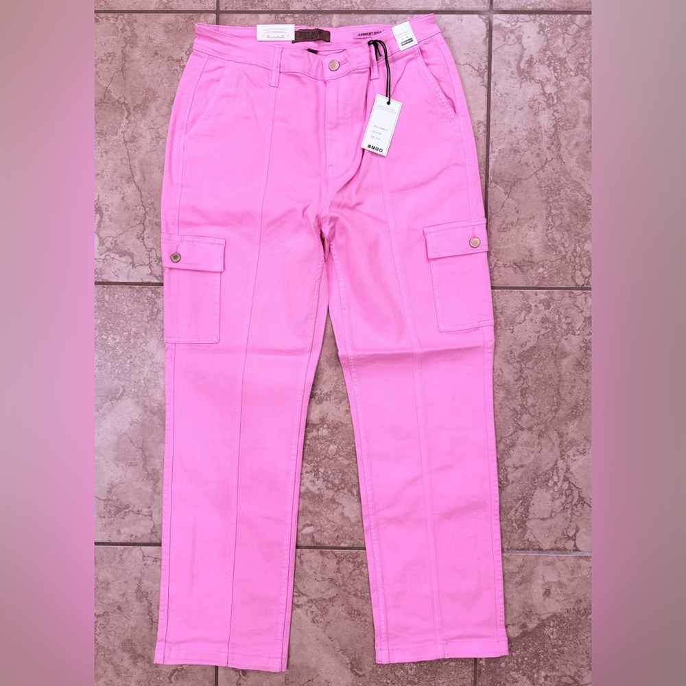 Judy Blue Garment Dyed High Waist Jeans in Pink